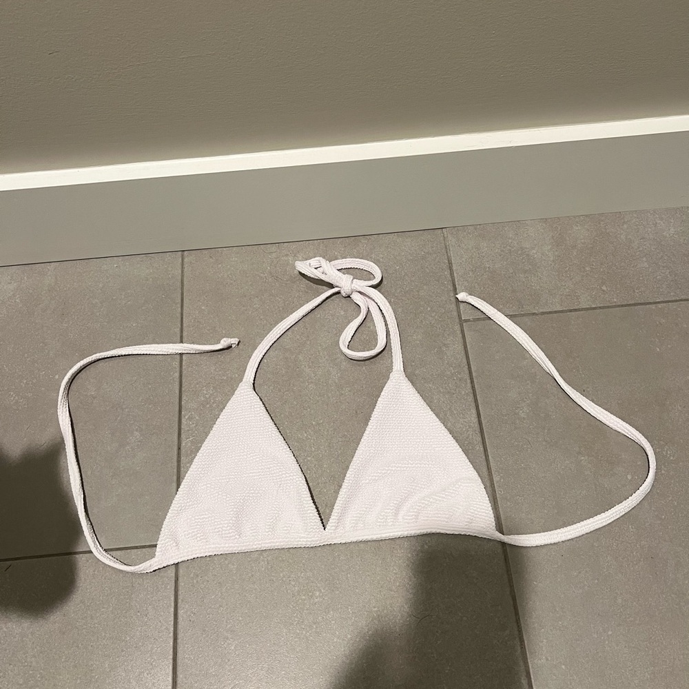 Booty by Brabants White Triangle Swim Top